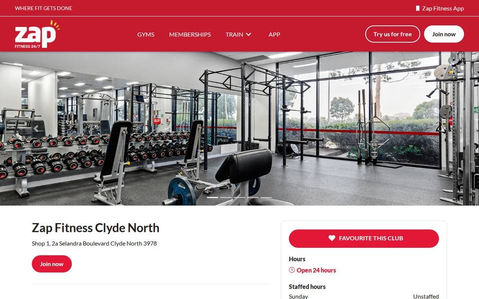 Zap Fitness Clyde North website