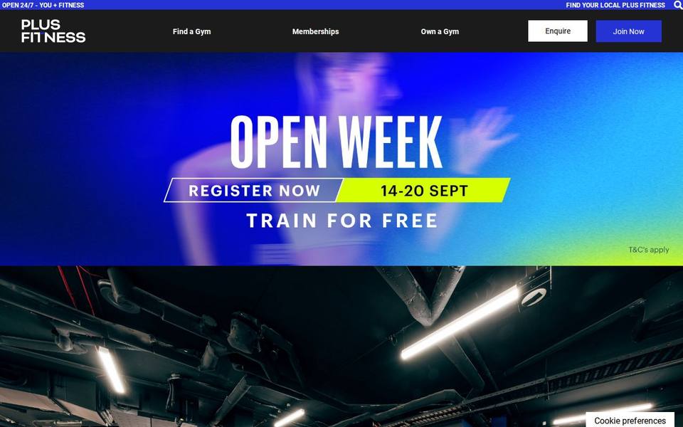 Plus Fitness Merrylands West website