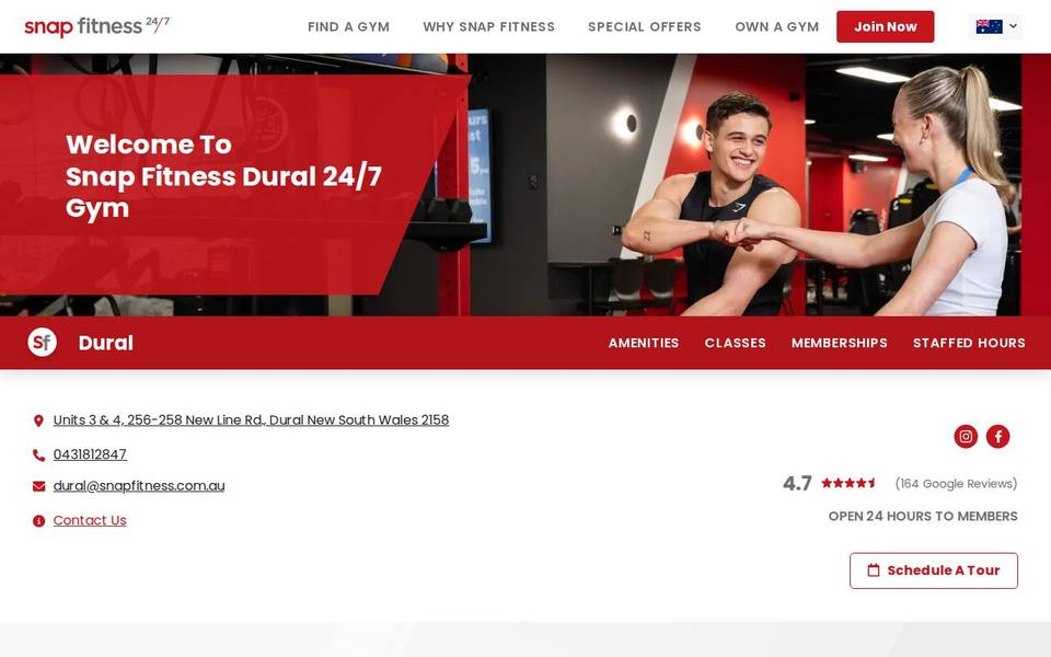 Snap Fitness Dural website