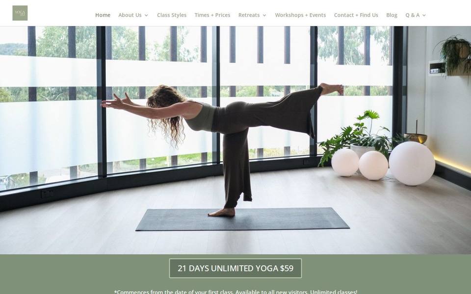 432 YOGA website