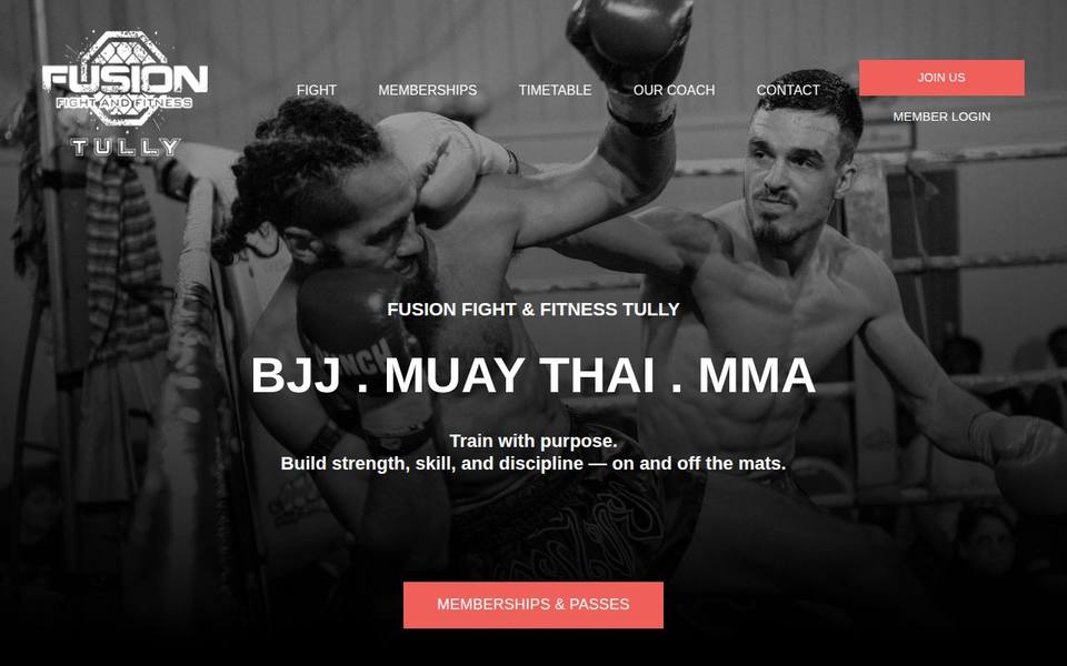 Fusion Fight & Fitness Tully website