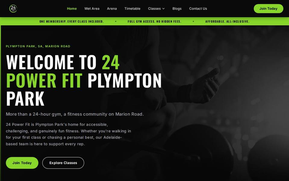 24 Power Fit - Plympton Park website