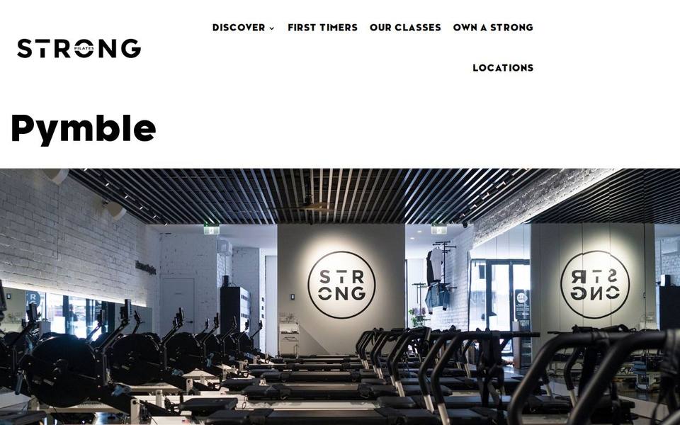 STRONG Pilates Pymble website