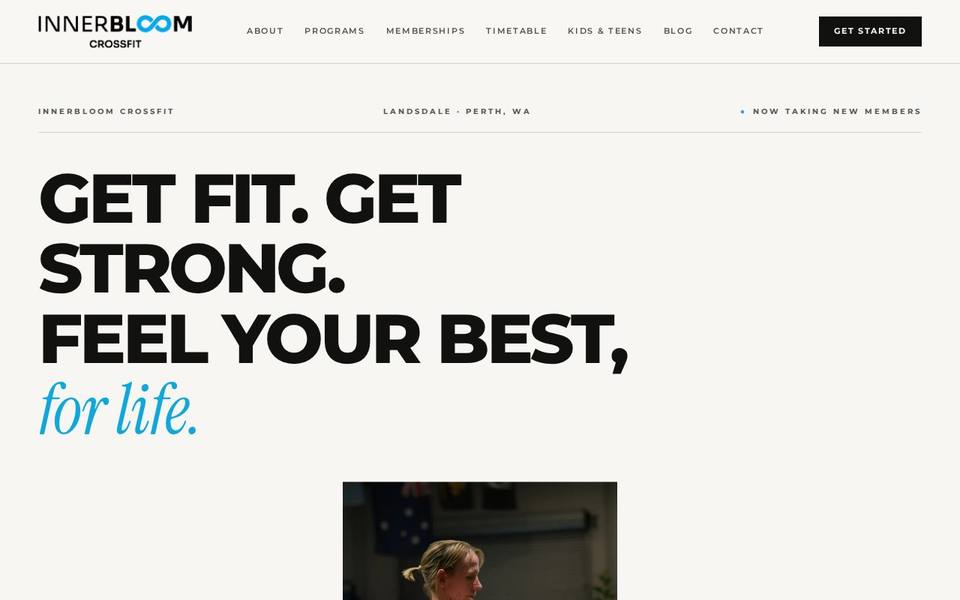 Innerbloom CrossFit website