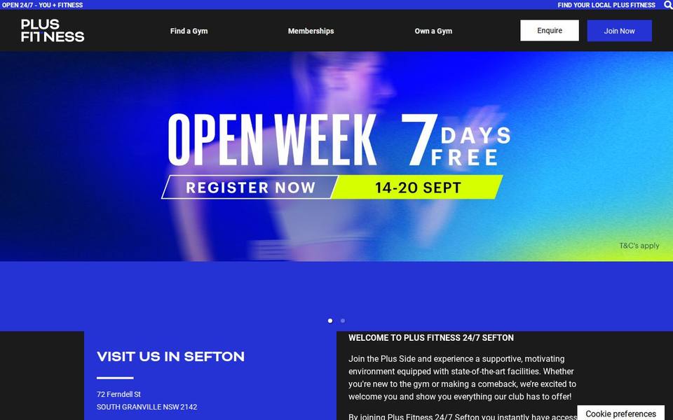 Plus Fitness Sefton website