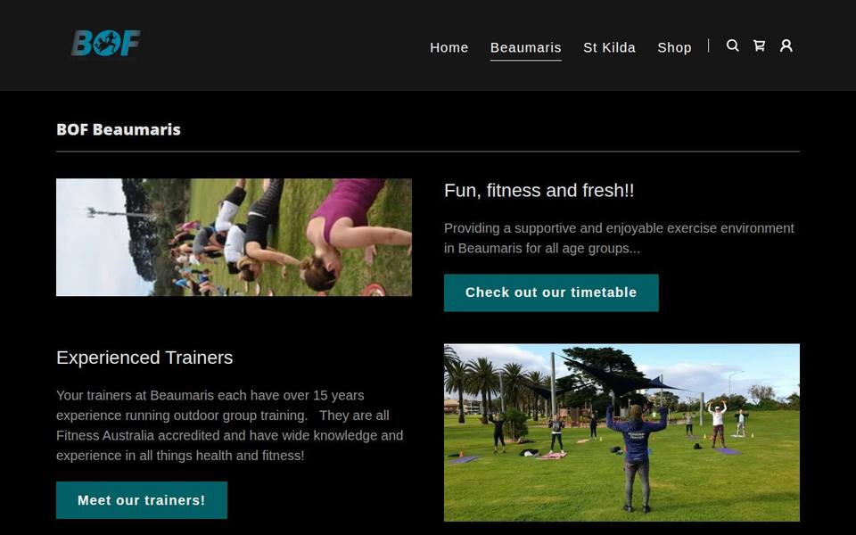 Bayside Outdoor Fitness Beaumaris website