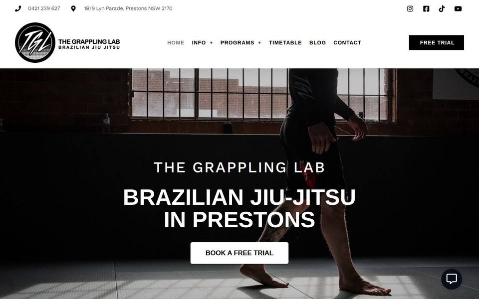 The Grappling Lab website