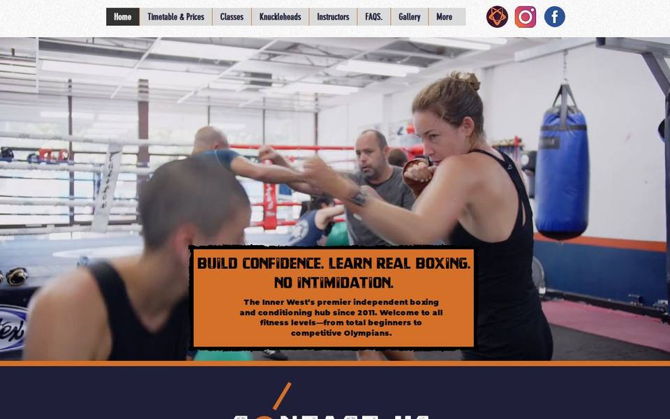 No Quarter Boxing and Functional Fitness website