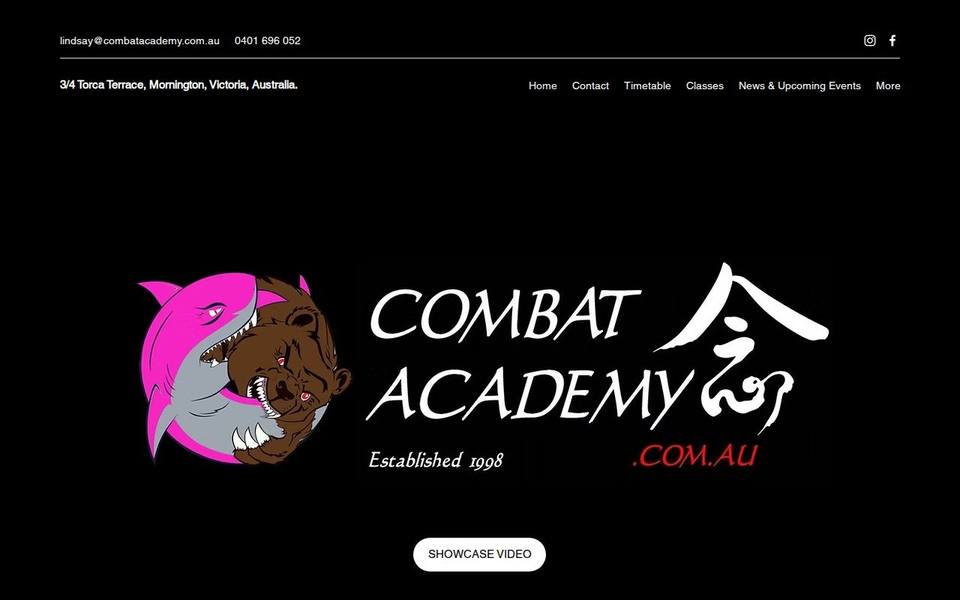 Combat Academy website