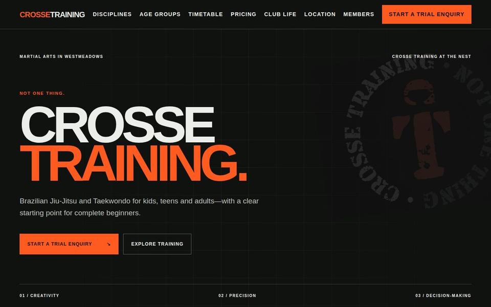Crosse Training website
