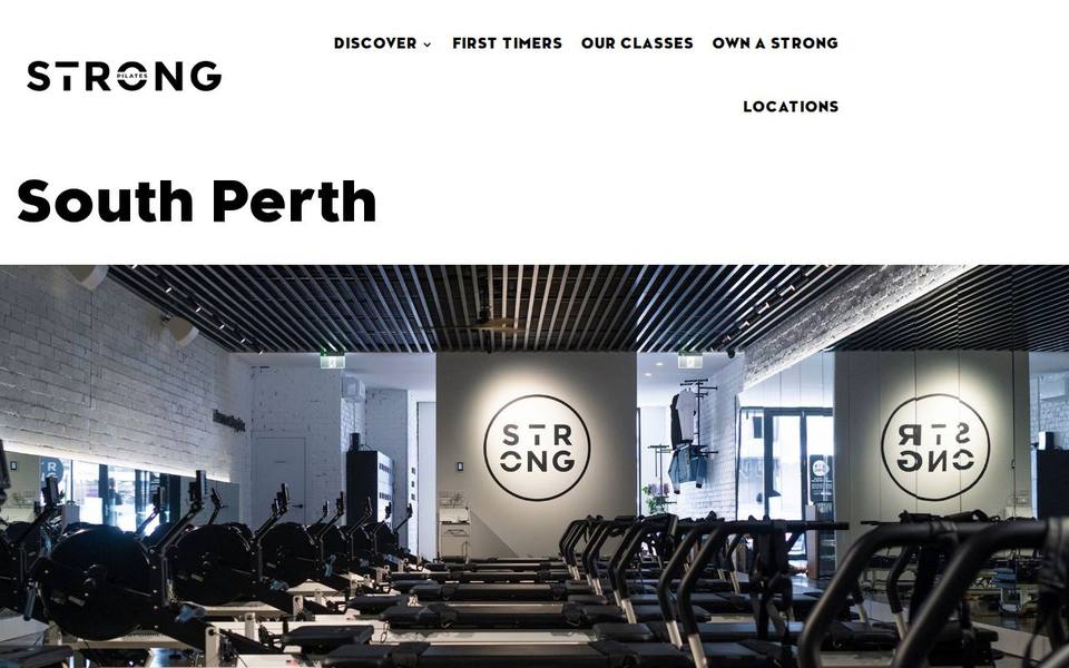 STRONG Pilates South Perth website