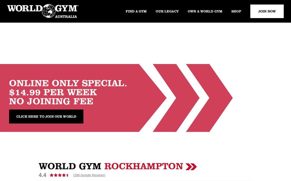 World Gym Rockhampton website