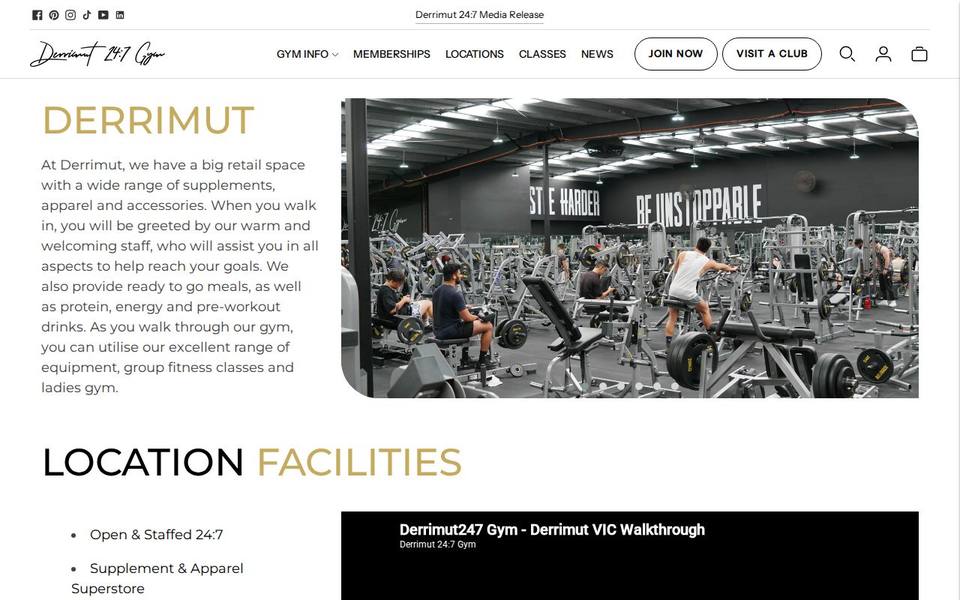 Derrimut 24:7 Gym Derrimut website