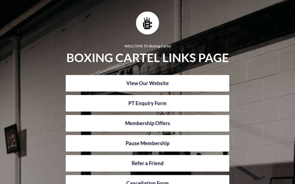 Boxing Cartel website
