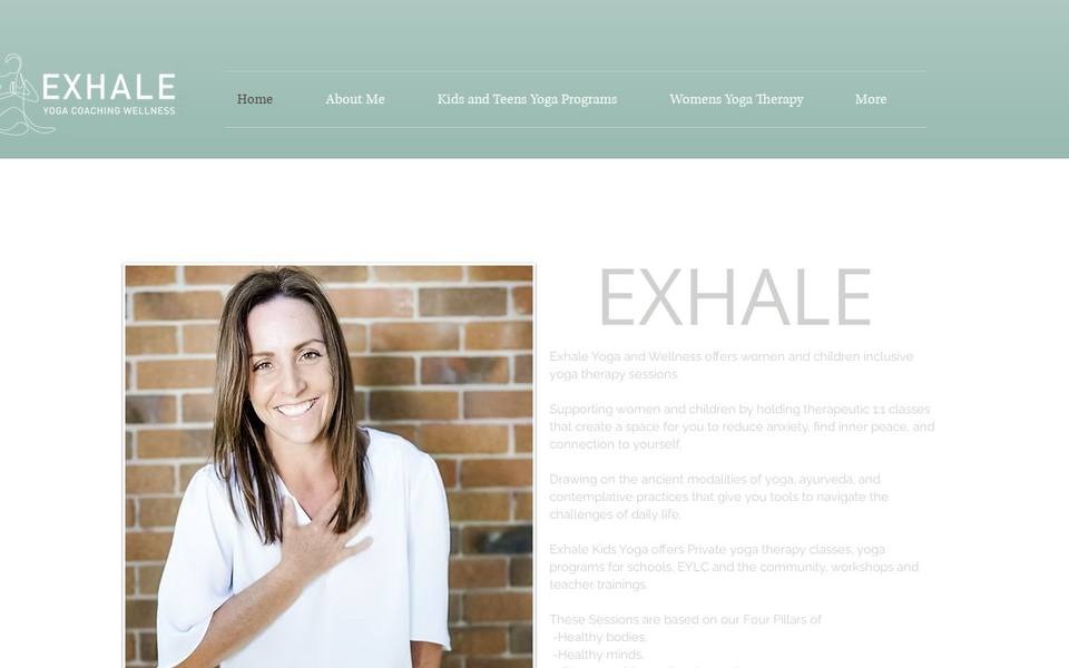 Exhale Yoga & Wellness website