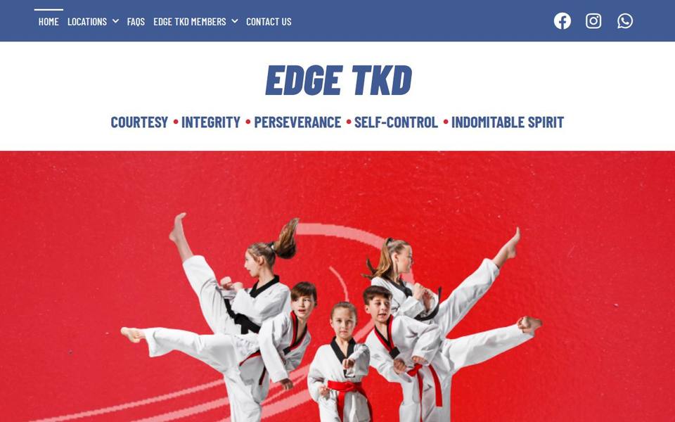 Edge Taekwondo Charters Towers website