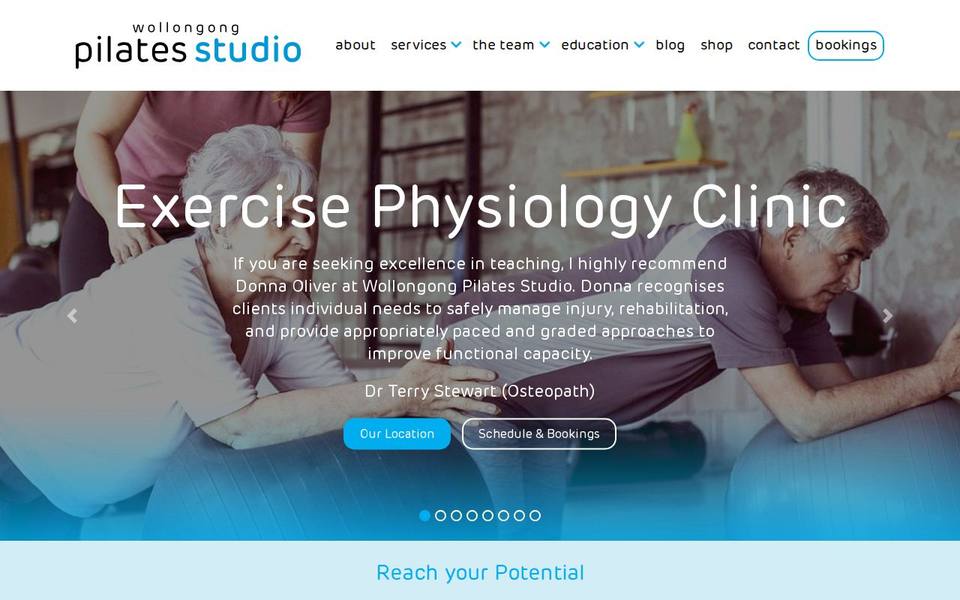 Wollongong Pilates Studio website