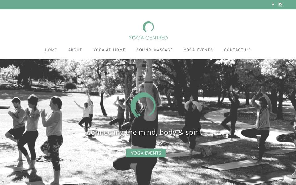 Yoga Centred website