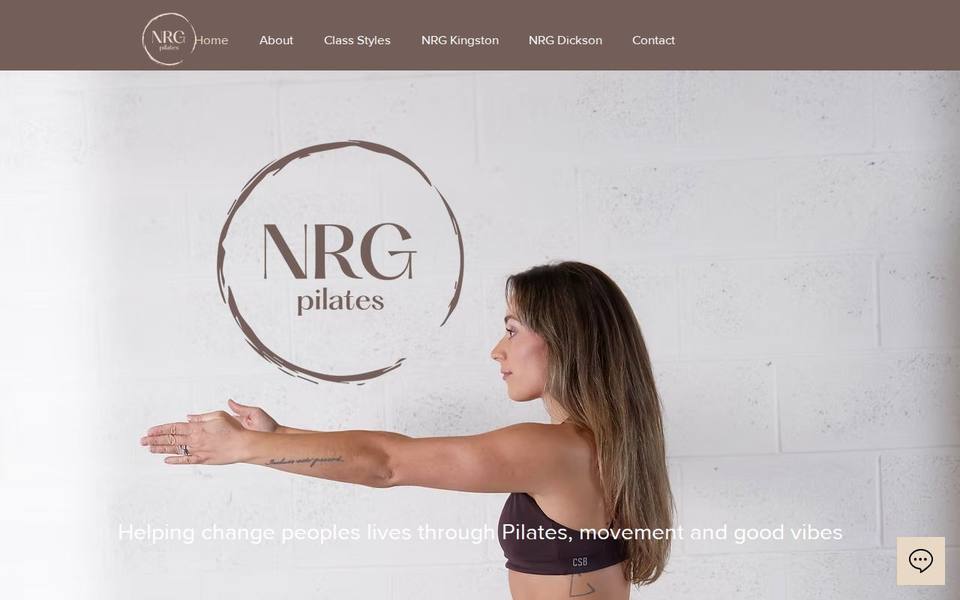 NRG Pilates website