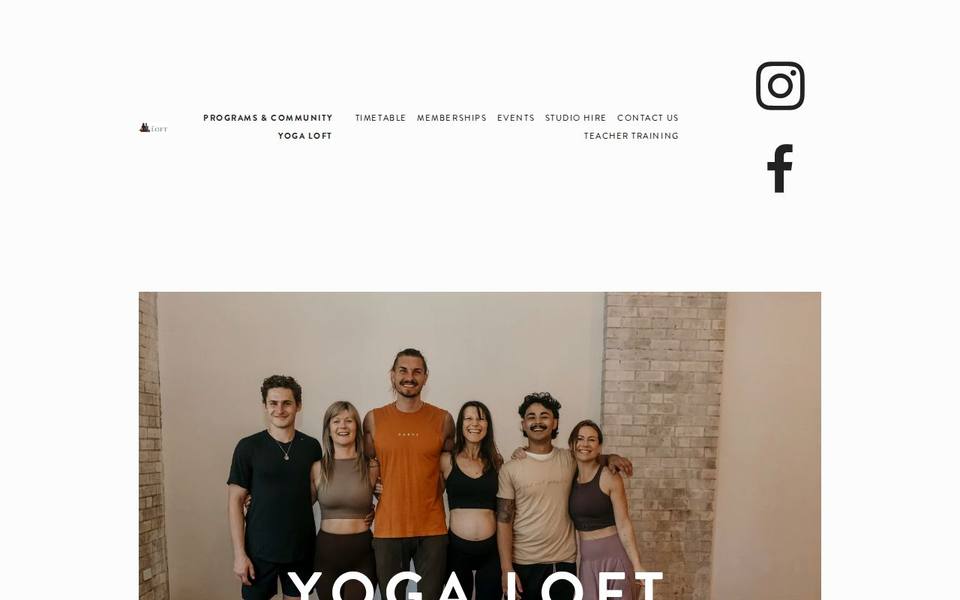 Yoga Loft website