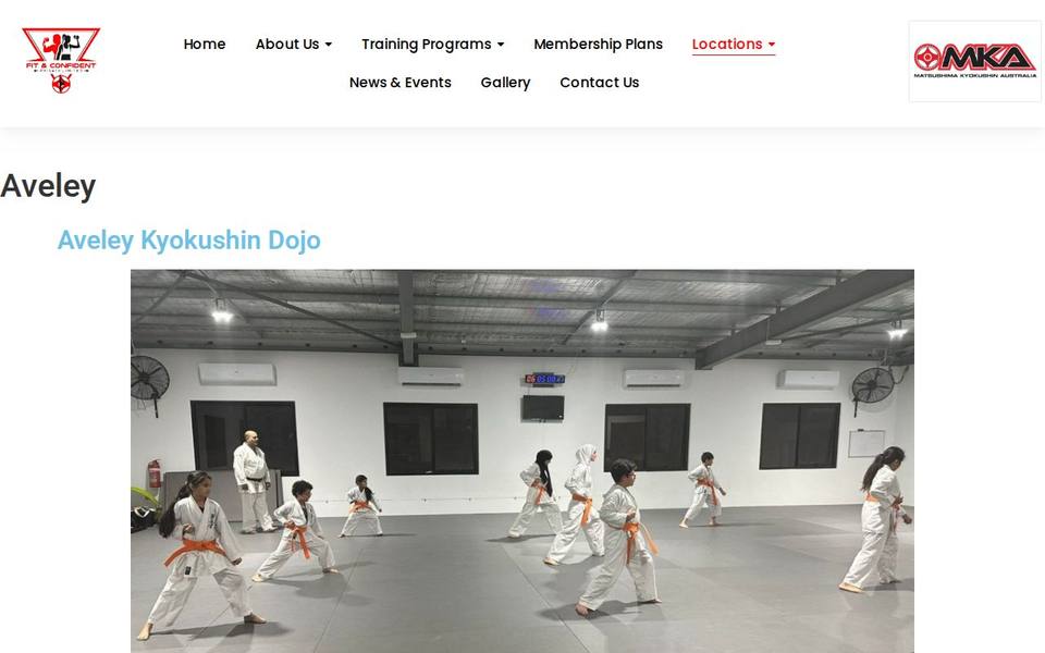 Fit and Confident (Matsushima Kyokushin Karate WA) Aveley website