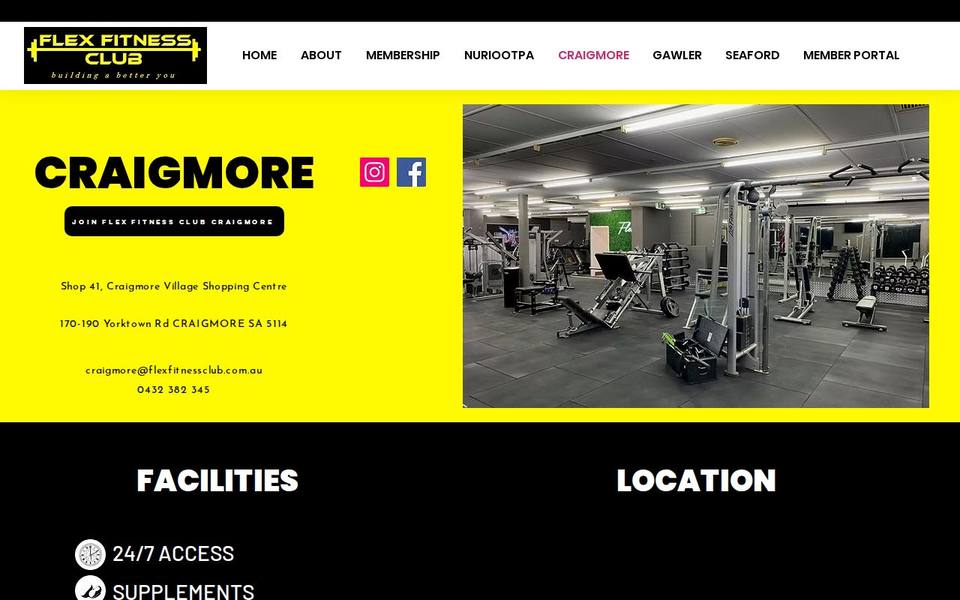Flex Fitness Club Craigmore website