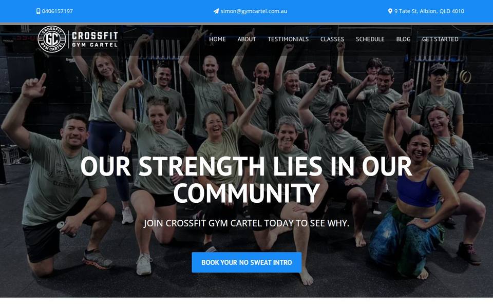 Gym Cartel website