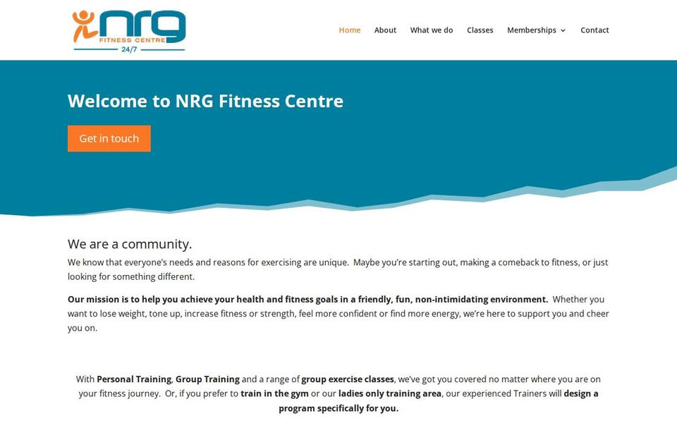 NRG Fitness Centre website