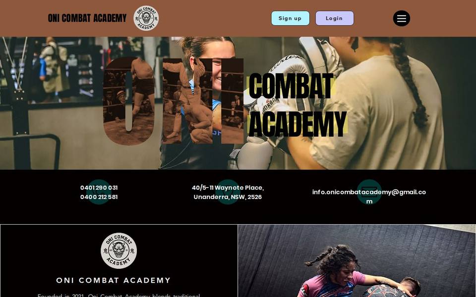 Oni Combat Academy (& Oni Fight Team) website