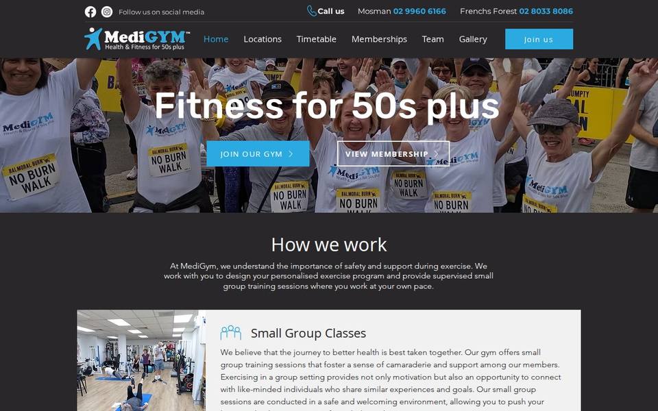 MediGYM website