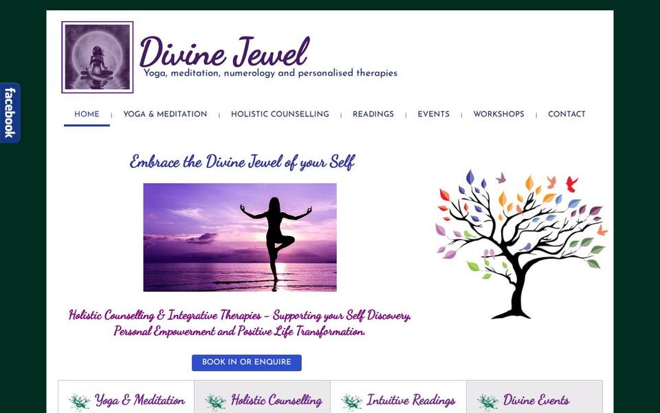 Divine Jewel Yoga and Meditation website