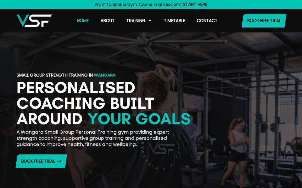 VSF - Vitality Strength and Fitness website