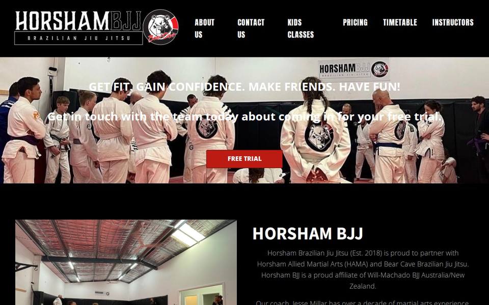 Horsham Brazilian Jiu Jitsu website
