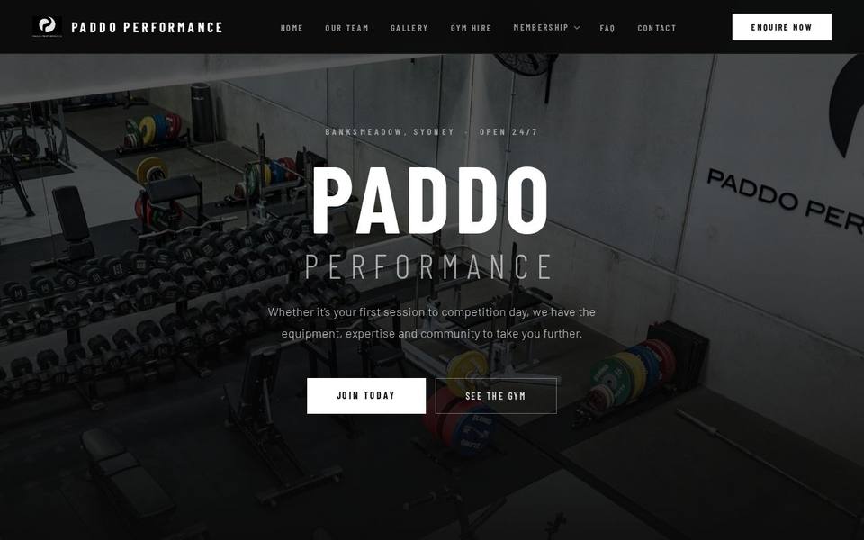 Paddo Performance website