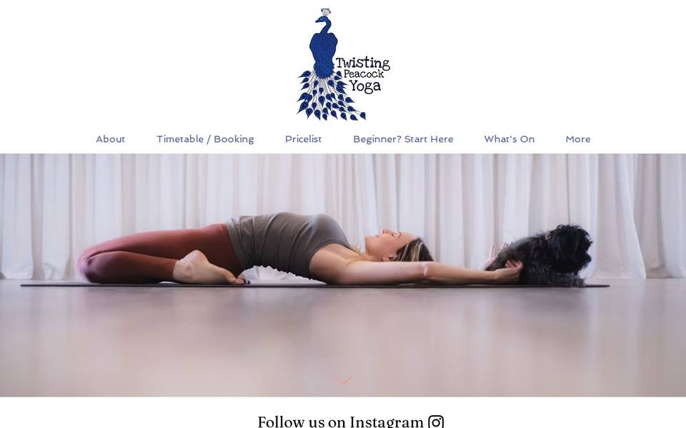 Twisting Peacock Yoga website