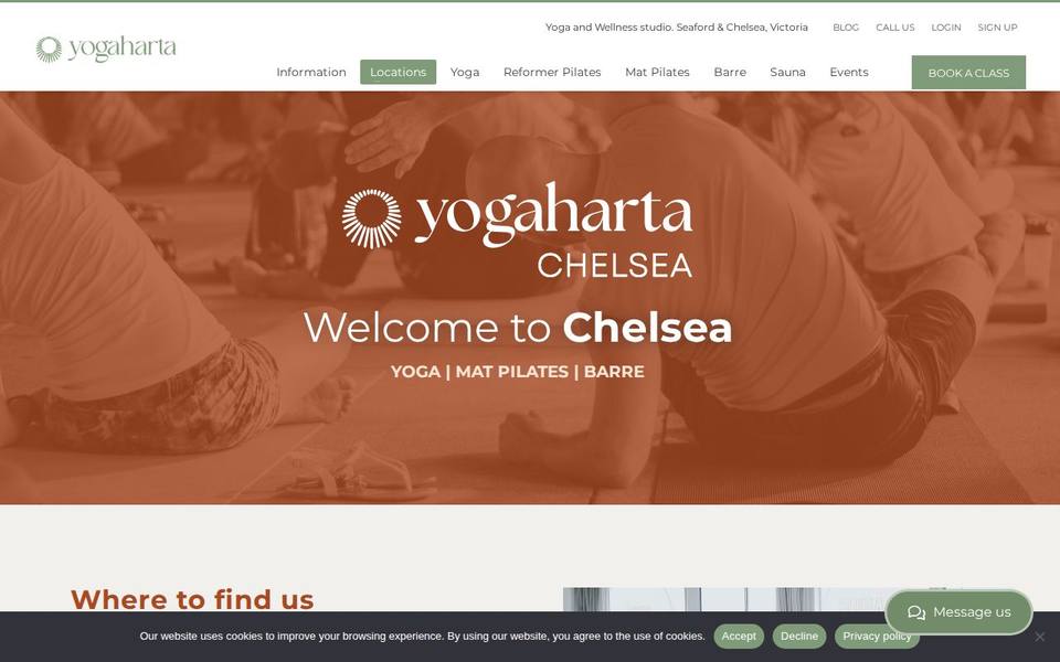 Yogaharta Chelsea website