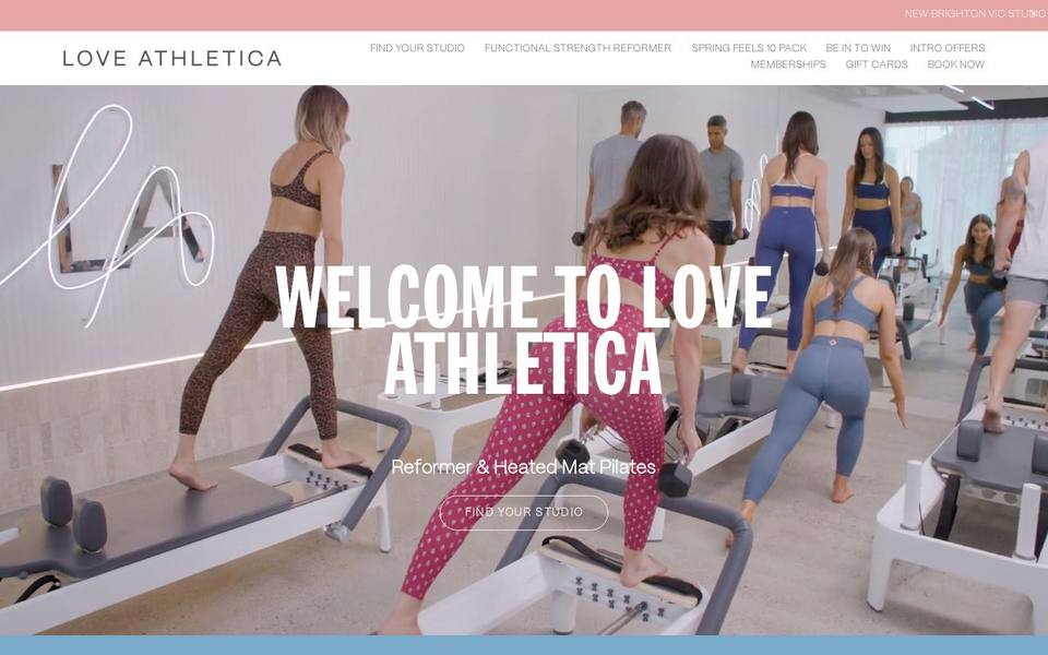 Love Athletica website