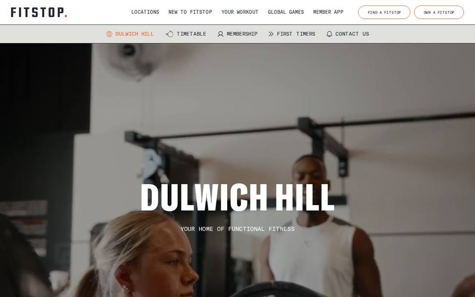 Fitstop Dulwich Hill website