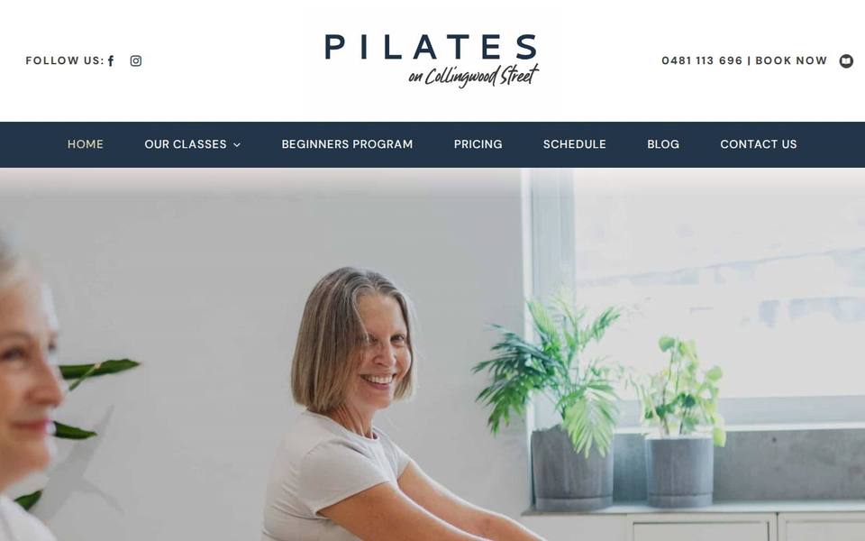 Pilates On Collingwood Street website
