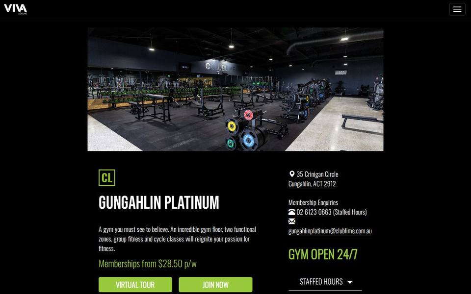 Club Lime Gungahlin Platinum website