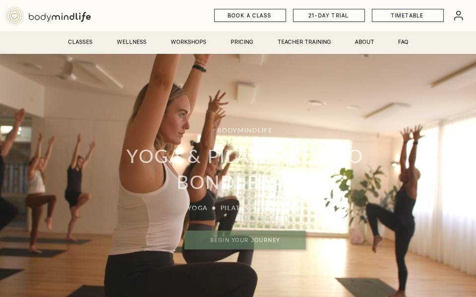 BodyMindLife Surry Hills Yoga & Pilates website