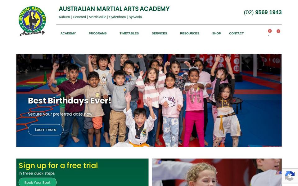 Australian Martial Arts Academy website