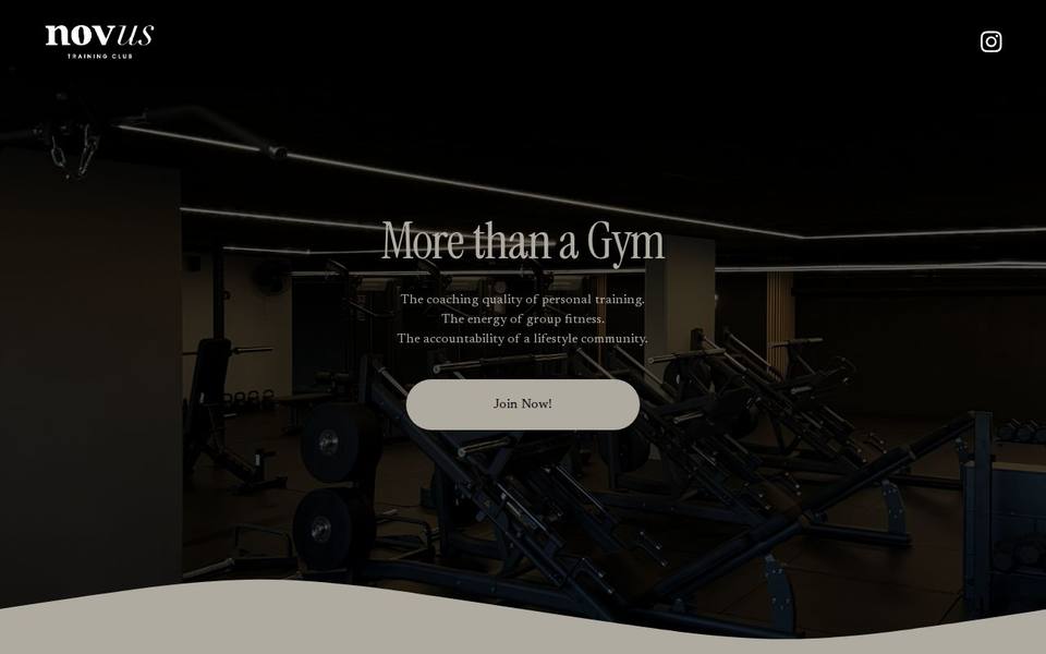 Novus Training Club website