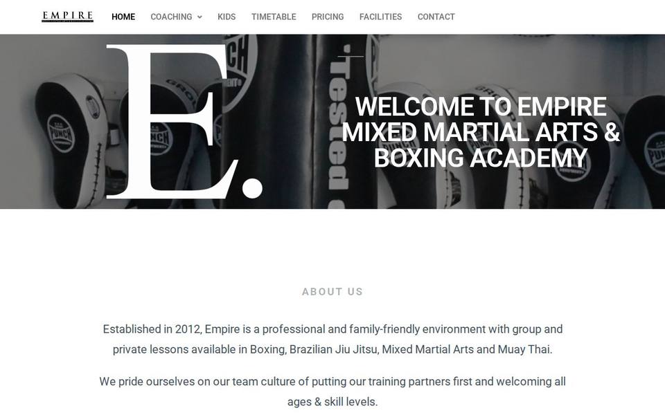 Empire Martial Arts website