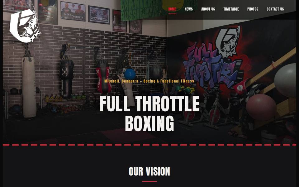 Full Throttle Training Centre website