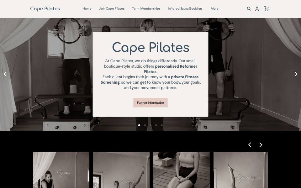 Cape Pilates website