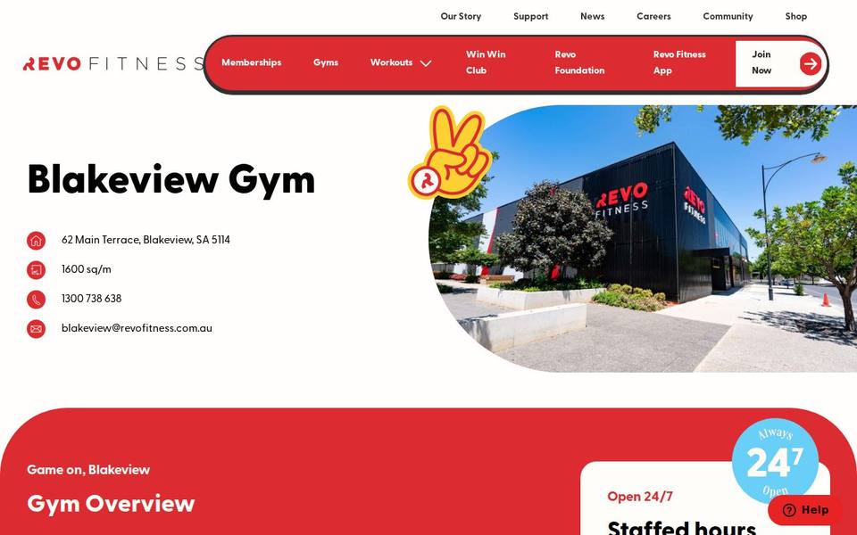 Revo Fitness Blakeview website