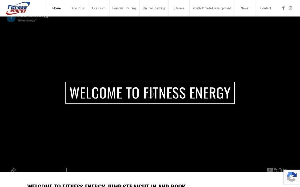 Fitness Energy website