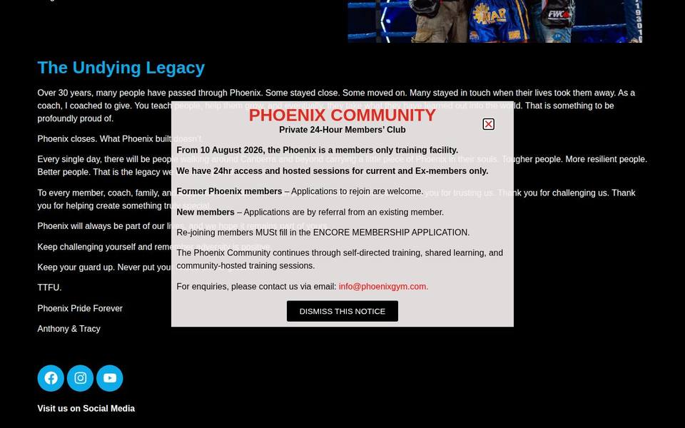 Phoenix Kickboxing website