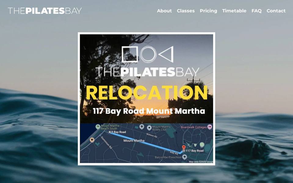 The Pilates Bay website